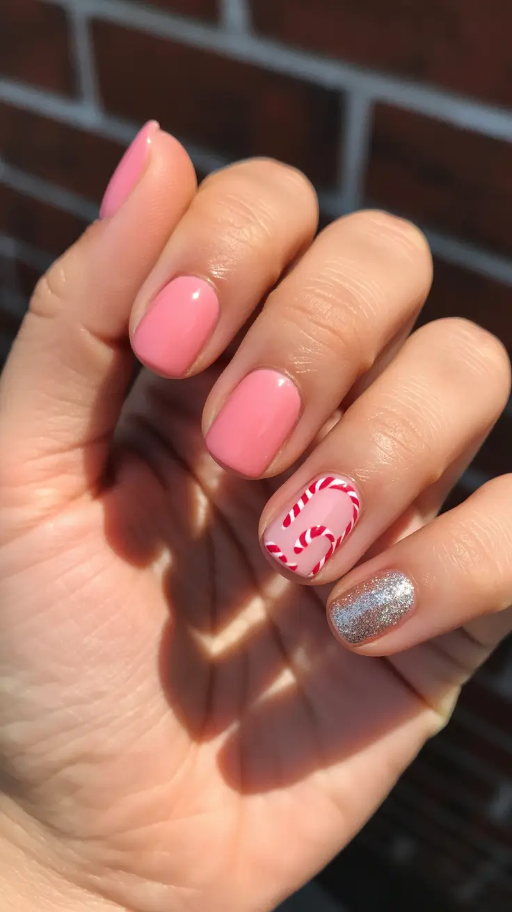 Cute Dip Nails Winter 2025–2026 Sweet Candy Crush