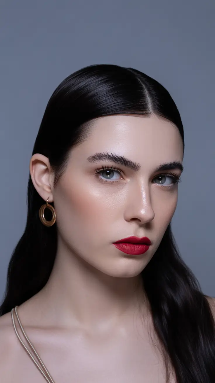 Cute winter hairstyles easy simple Sleek Side-Parted Glamour