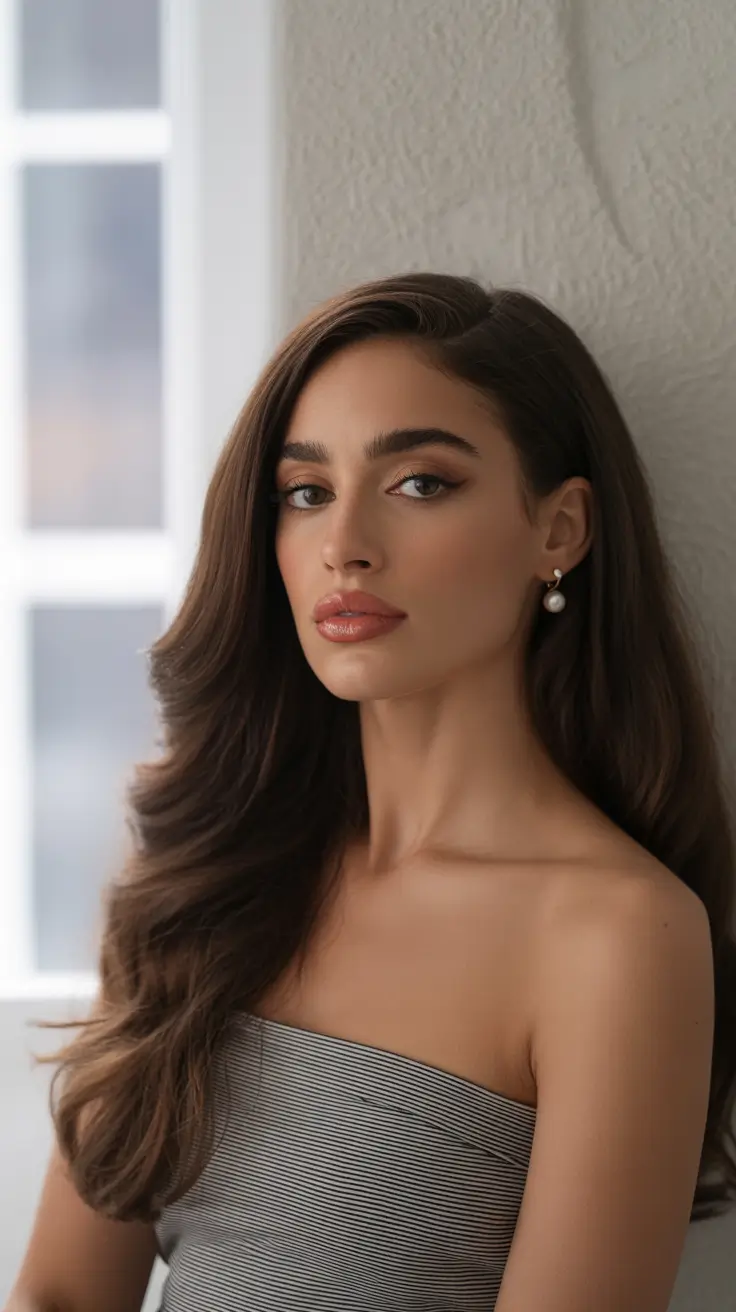 Cute winter hairstyles for long hair Classic Hollywood Waves with a Modern Twist