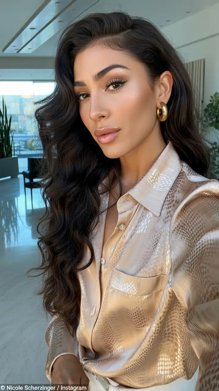 Cute winter hairstyles for medium hair Glossy Voluminous Waves with Luxe Appeal