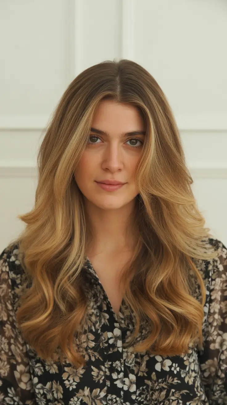 Cute winter hairstyles for medium hair Warm Golden Waves for Winter Glow