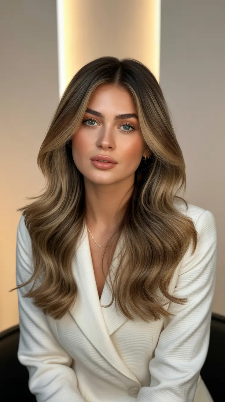 cute winter haircuts ideas 2025 2026 Caramel-Latte Volume