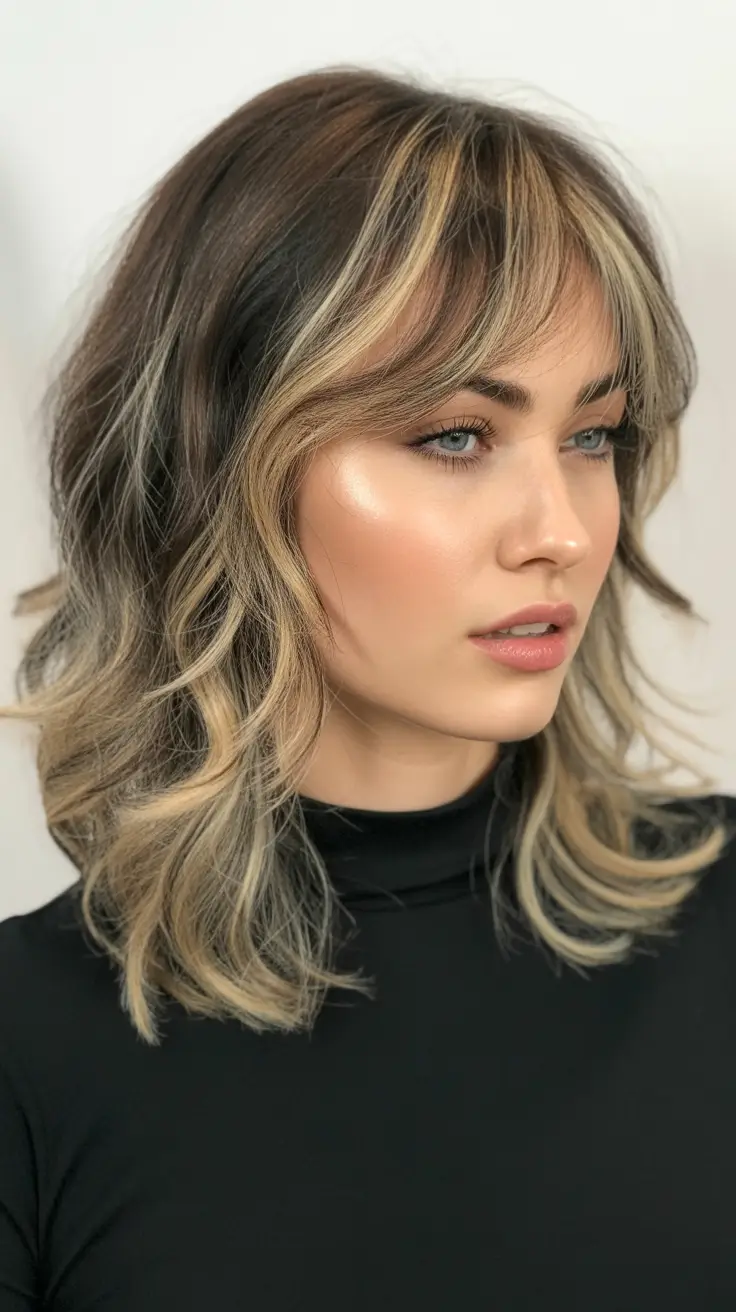cute winter haircuts ideas 2025 2026 Textured Blonde Shag