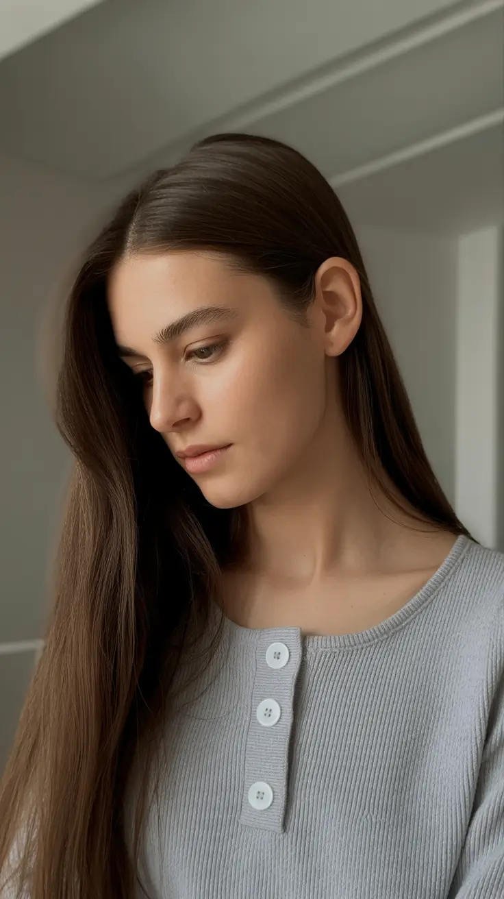 cute winter haircuts ideas 2025 2026 Natural Straight Minimalism