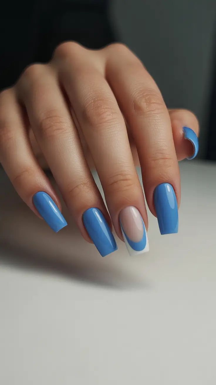 Cute Winter Manicure 2025–2026 Blue Ice Twist