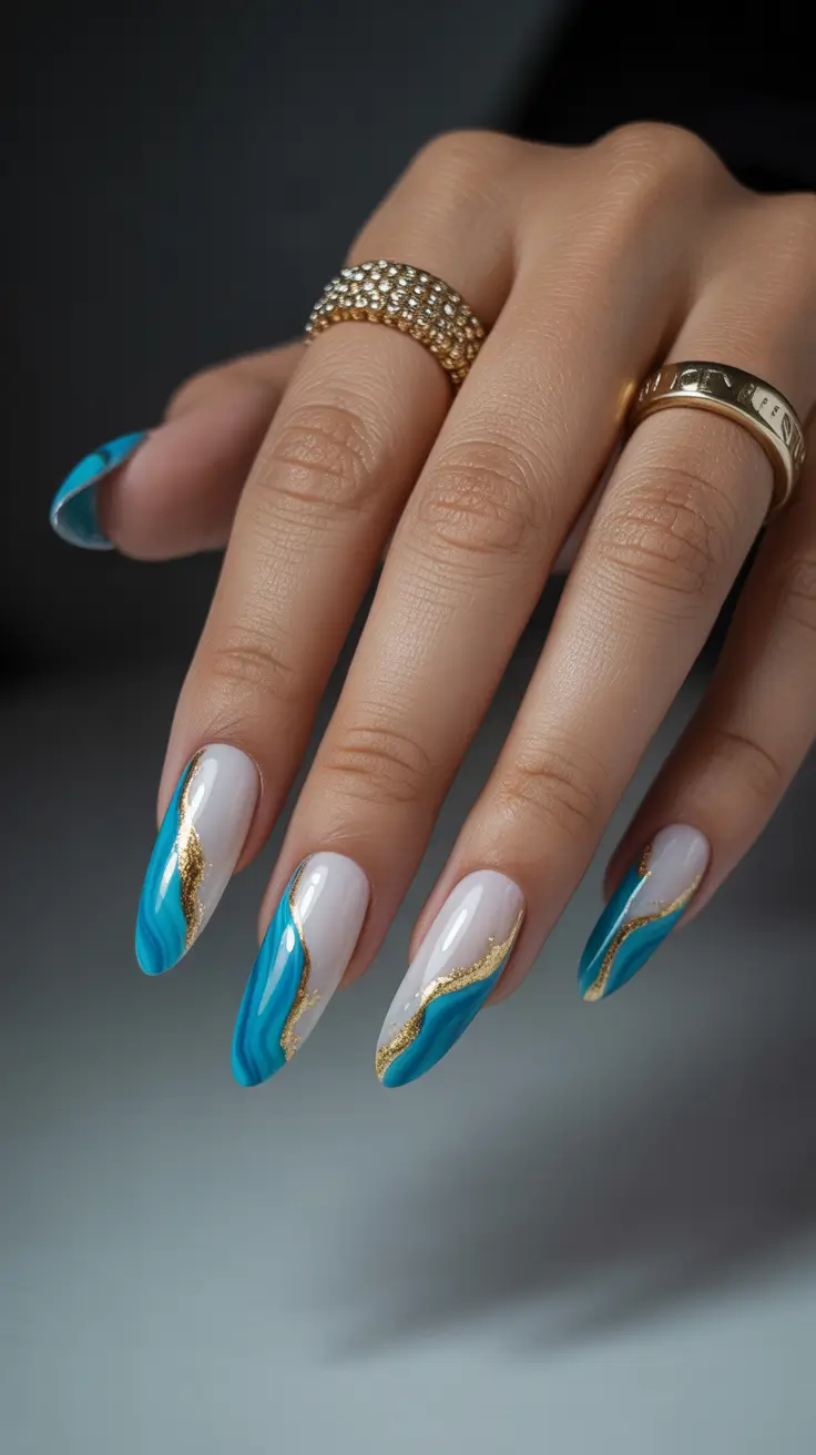 Cute Winter Manicure 2025–2026 Arctic Wave Elegance