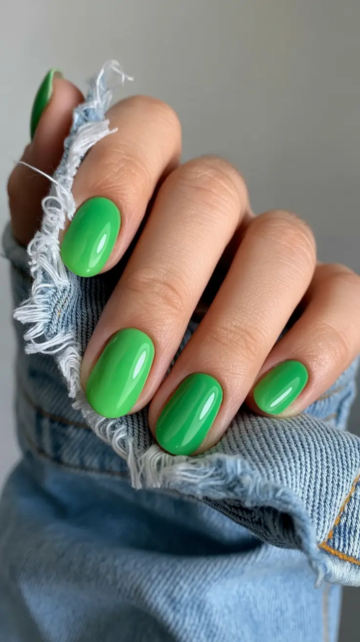 Cute Winter Manicure 2025–2026 Fresh Matcha Glow