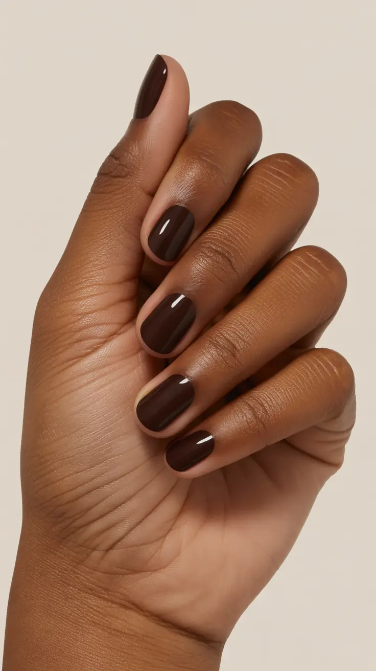 winter nails dark skin tone Espresso Depth