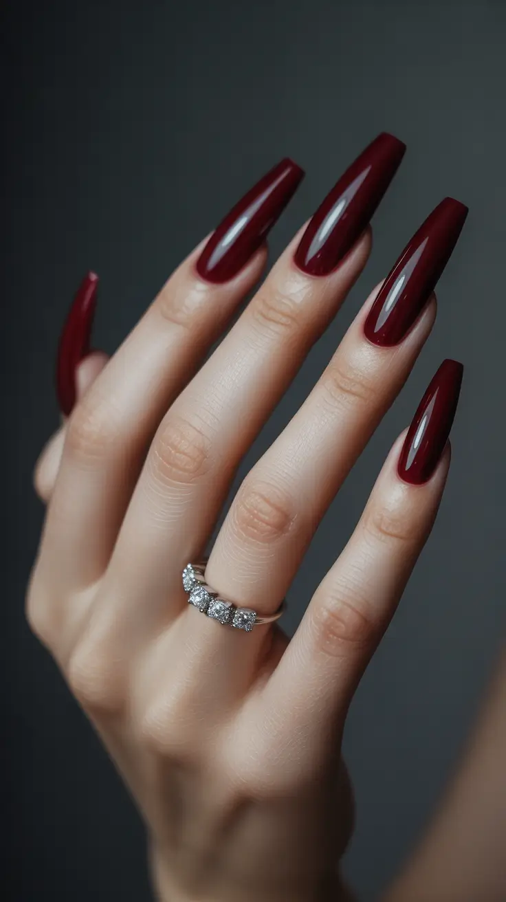 dark winter nail colors 2025 Velvet Cabernet Drama