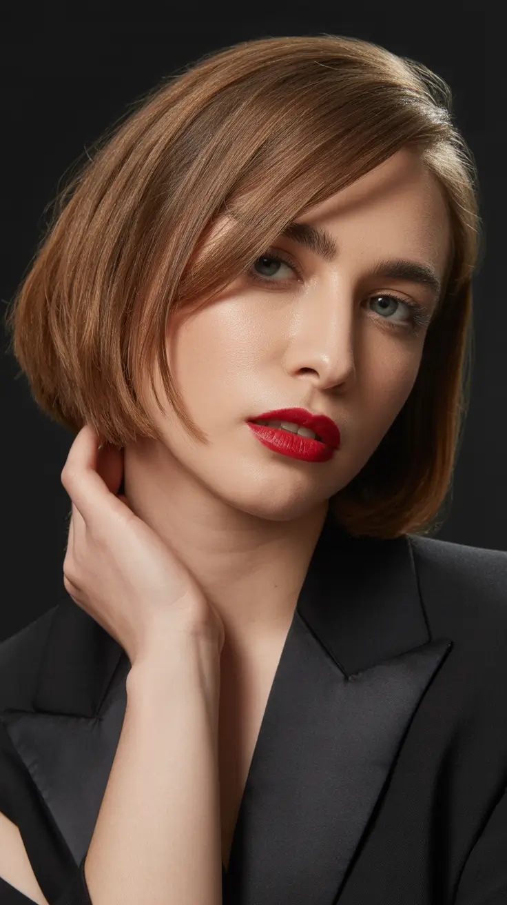 Deep Winter Hair Colors Inspiration 2025-2026 Golden Chestnut Chic
