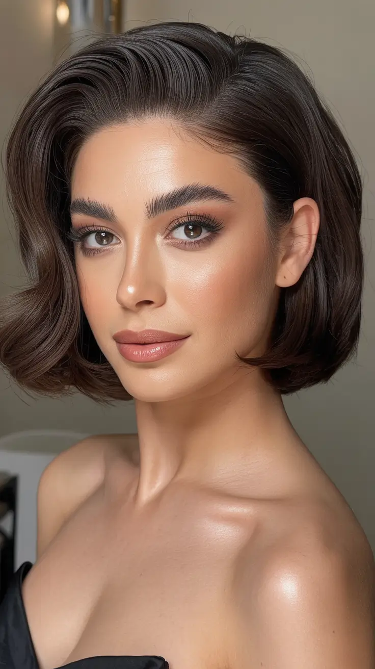 Deep Winter Hair Colors Inspiration 2025-2026 Classic Cocoa Bob