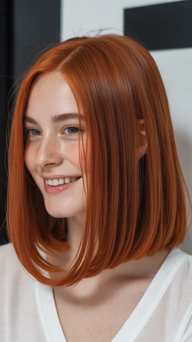 Deep Winter Hair Colors Inspiration 2025-2026 Spiced Copper Sleek