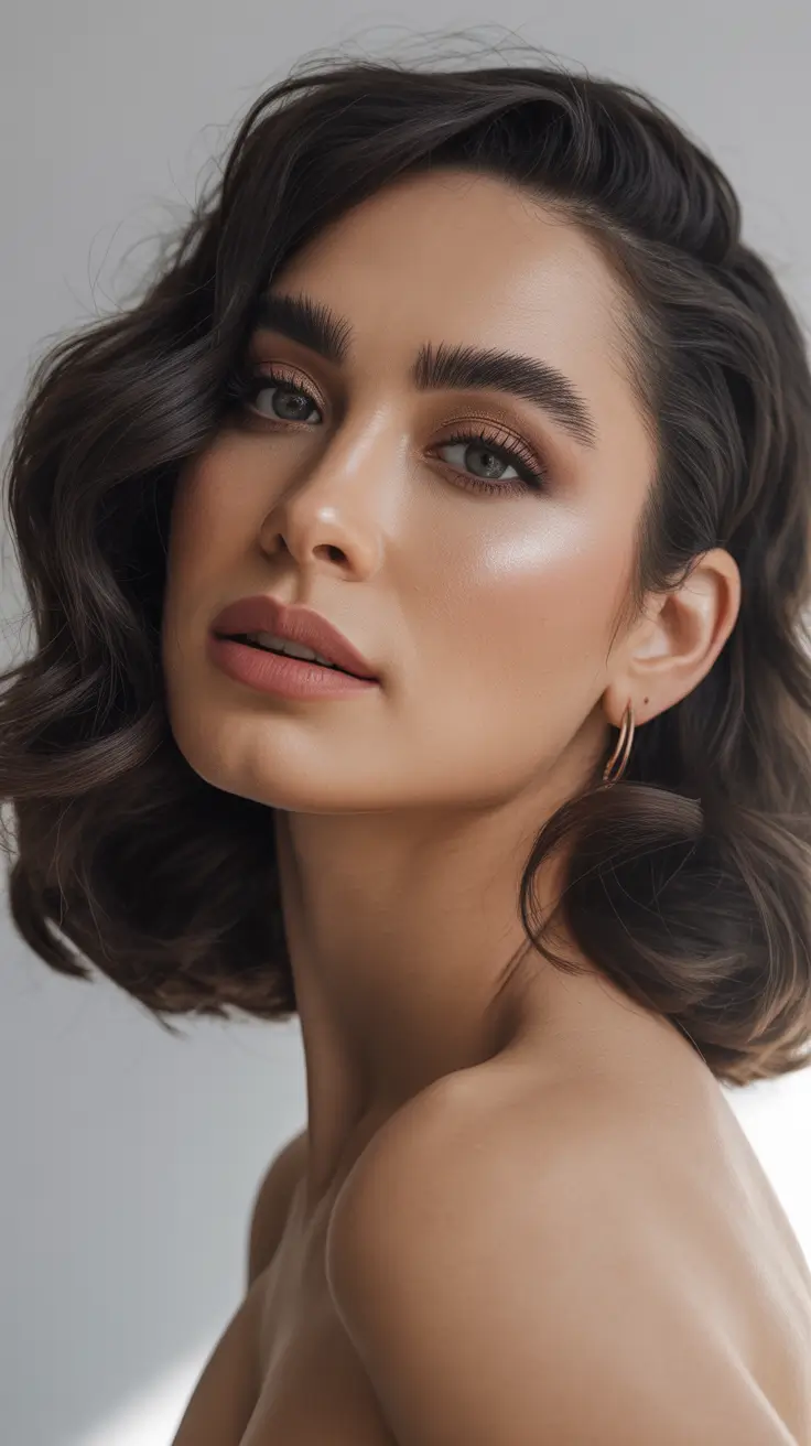 Deep Winter Hair Colors Inspiration 2025-2026 Soft Mocha Waves