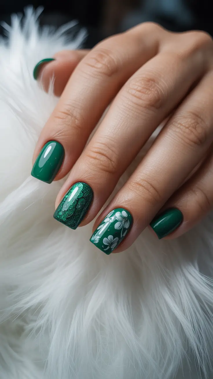 Fresh Cute Nail Inspiration Winter 2025-2026 Evergreen Charm