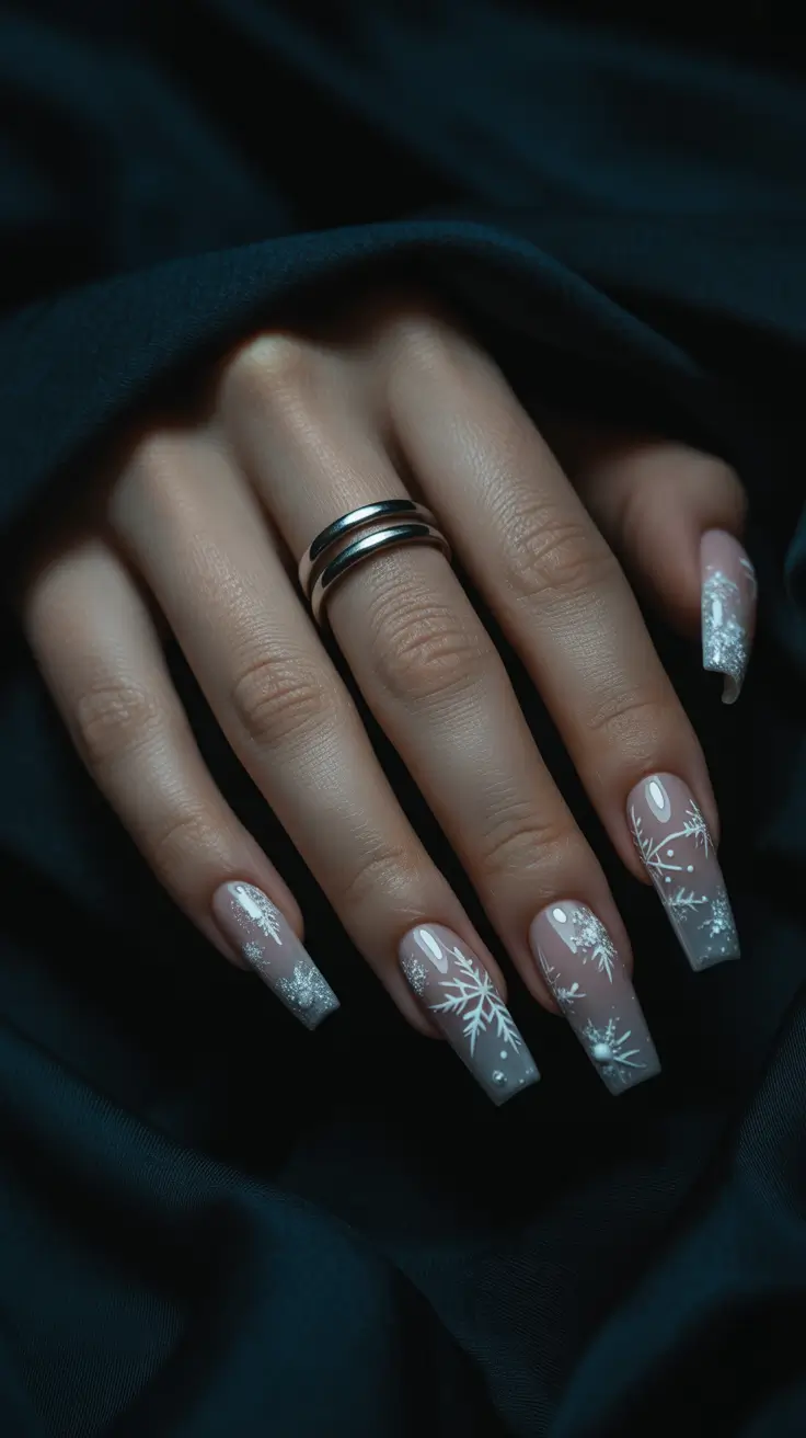 Fresh Cute Nail Inspiration Winter 2025-2026 Whisper of Winter French