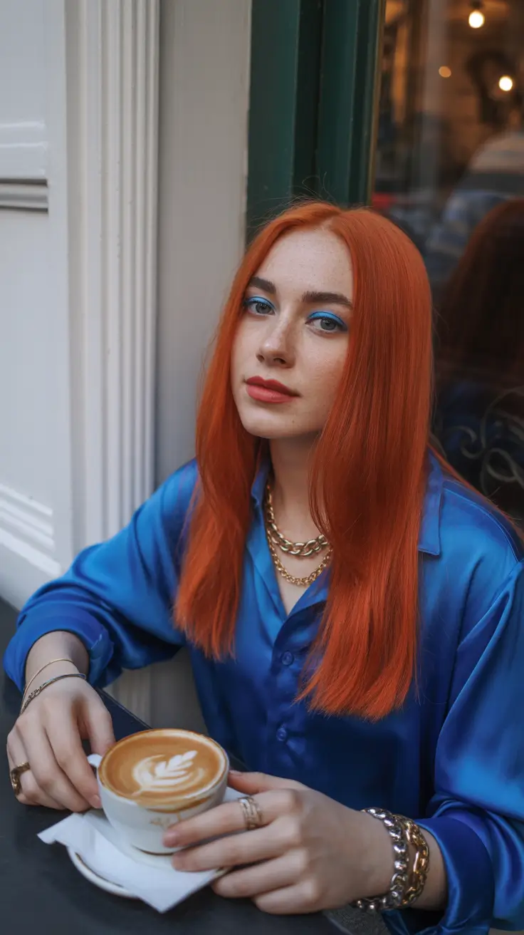 winter hair colors auburn Velvet Copper Sleekness