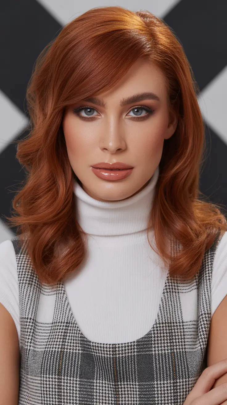 winter hair colors auburn Burnished Copper Elegance