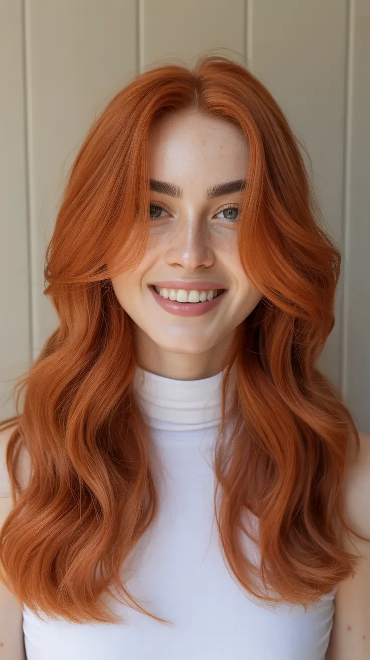 winter hair colors auburn Golden Cinnamon Flow