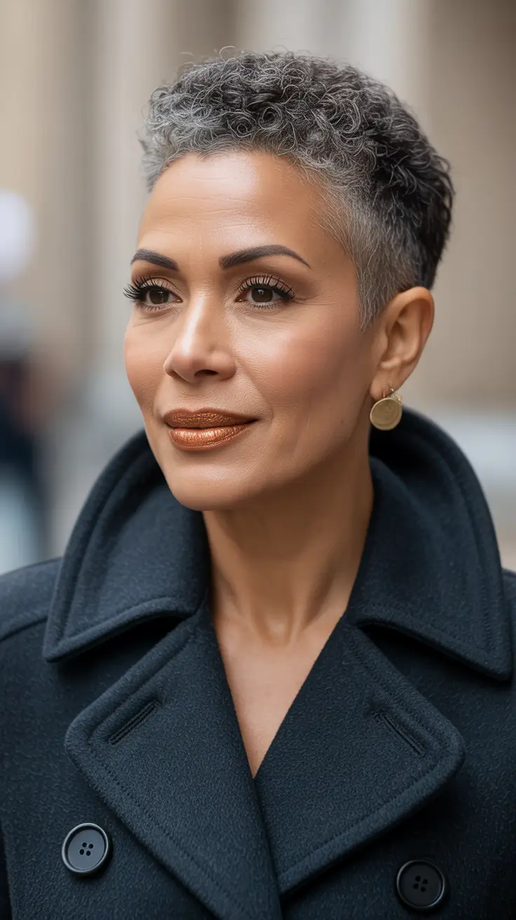 Hair Color & Winter Hairstyles for Women Over 40 2025-2026 Short Curly Pixie