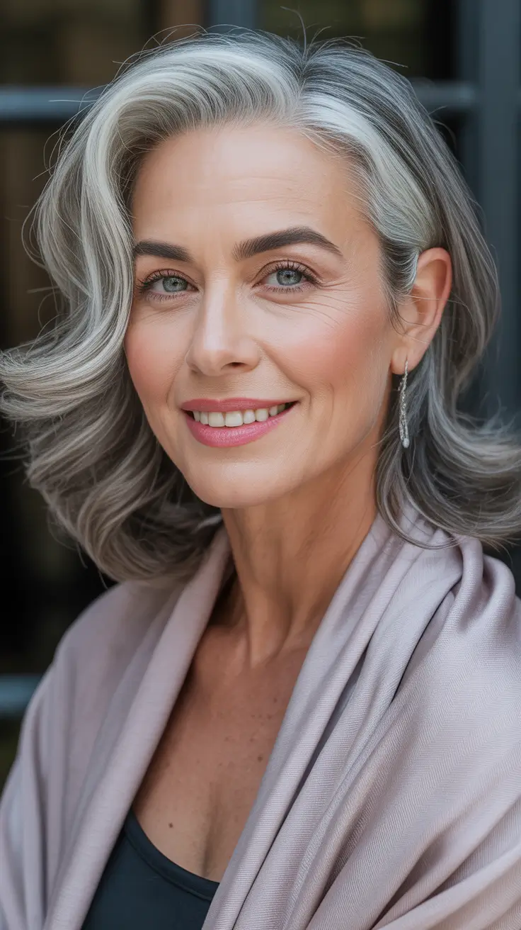 Hair Color & Winter Hairstyles for Women Over 50 2025-2026 Silver Waves