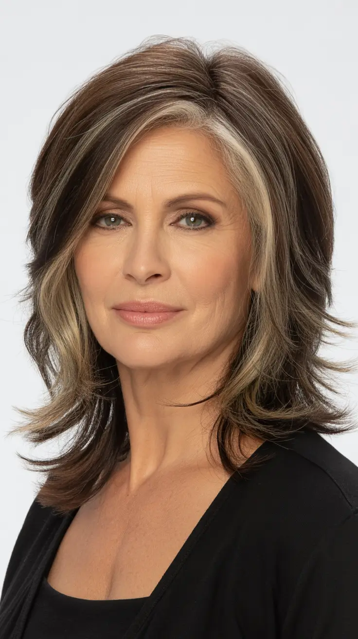Hair Color & Winter Hairstyles for Women Over 50 2025-2026 Layered Shag