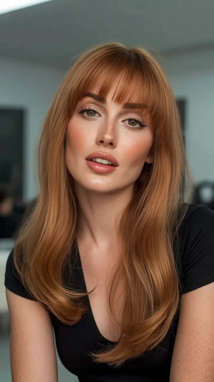 winter-haircuts-long-Copper-Fringe