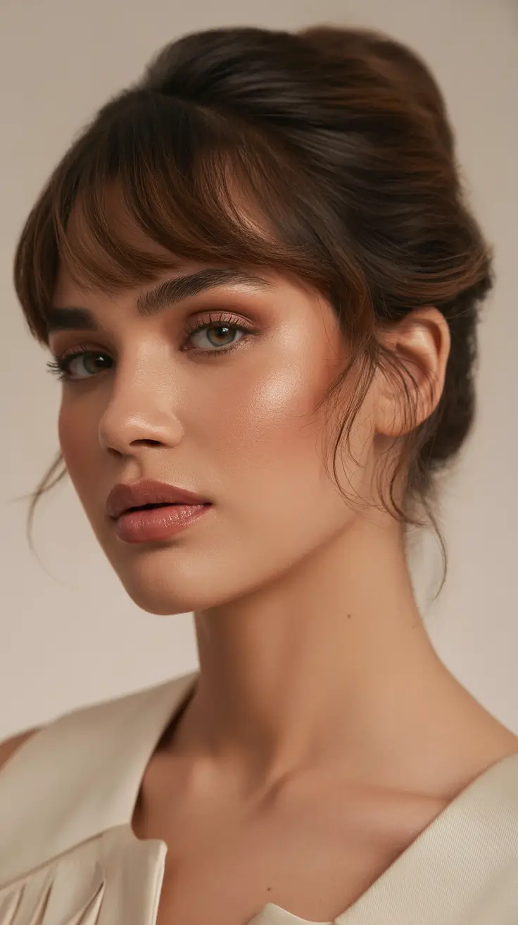 winter-haircuts-medium-round-faces-Updo
