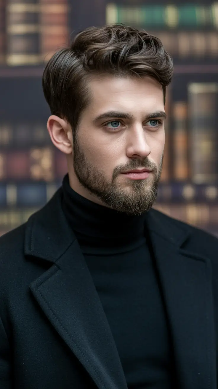 winter-men's-haircuts-Elegant-Side-Swept-Style