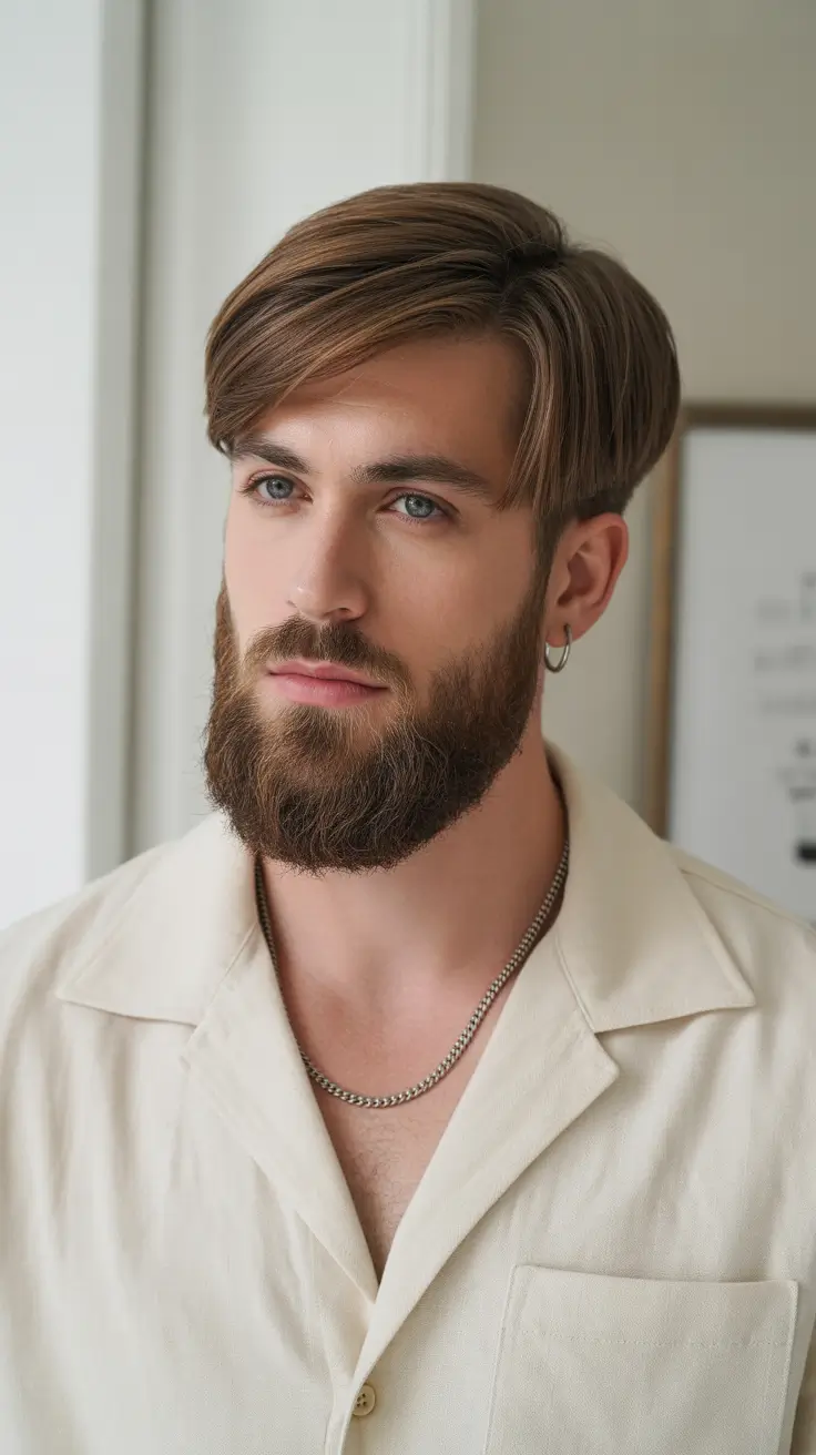 winter-men's-haircuts-Modern-Middle-Part
