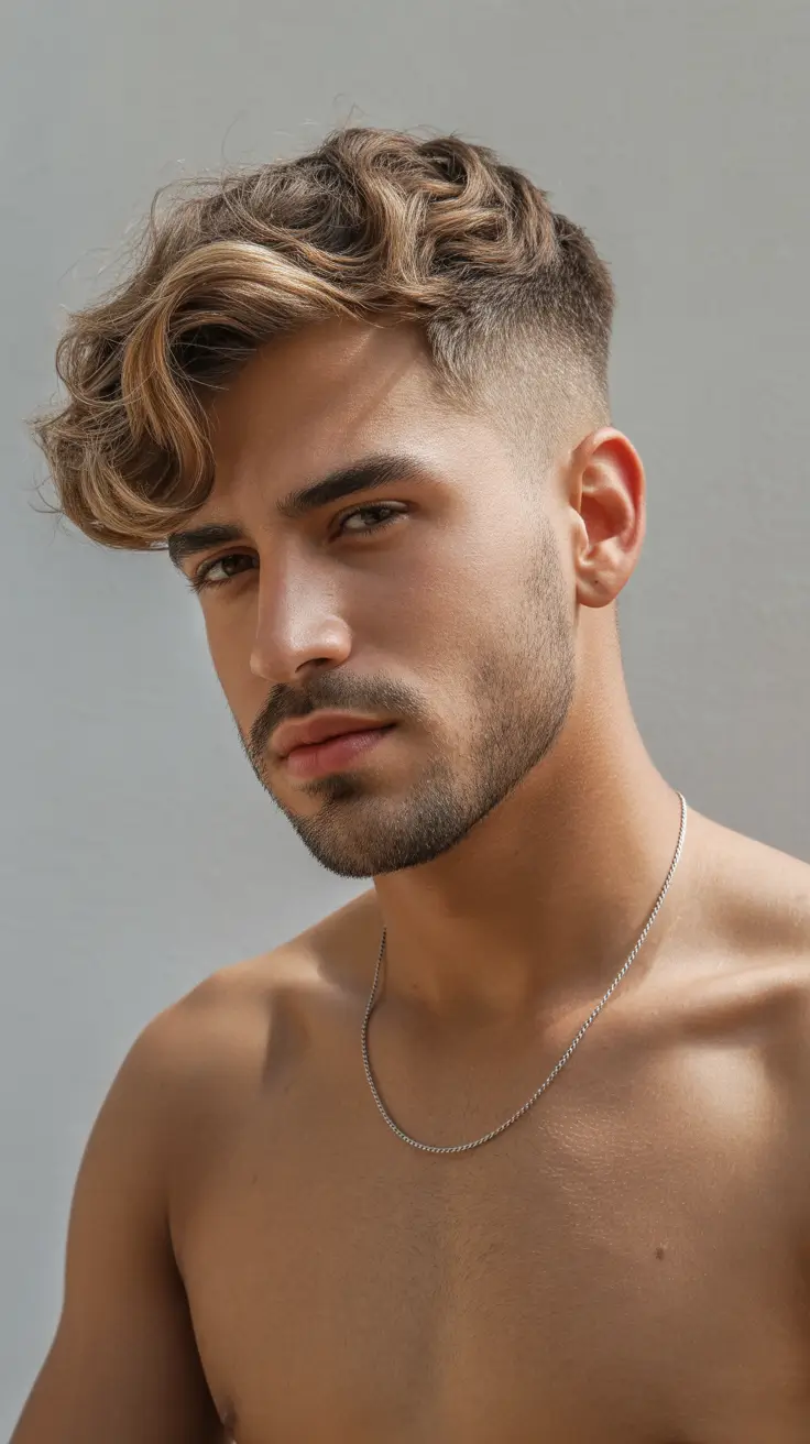 winter-men's-haircuts-Textured-Fade-with-Waves