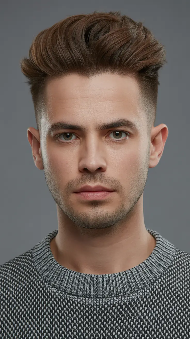 winter-men's-haircuts-Classic-Structured-Pompadour