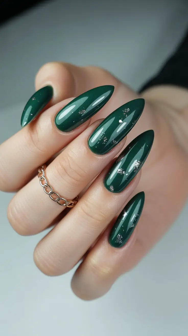 Modern Dark Nail Inspo Winter 2025–2026 Evergreen Elegance
