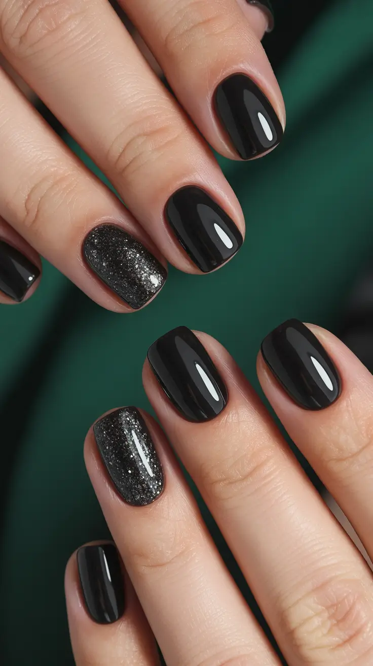 Modern Dark Nail Inspo Winter 2025–2026 City Night Sparkle
