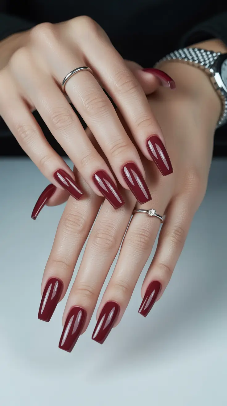 Modern Dark Nail Inspo Winter 2025–2026 Merlot Power