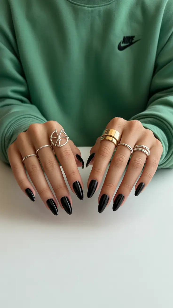 Modern Dark Nail Inspo Winter 2025–2026 Midnight Mood
