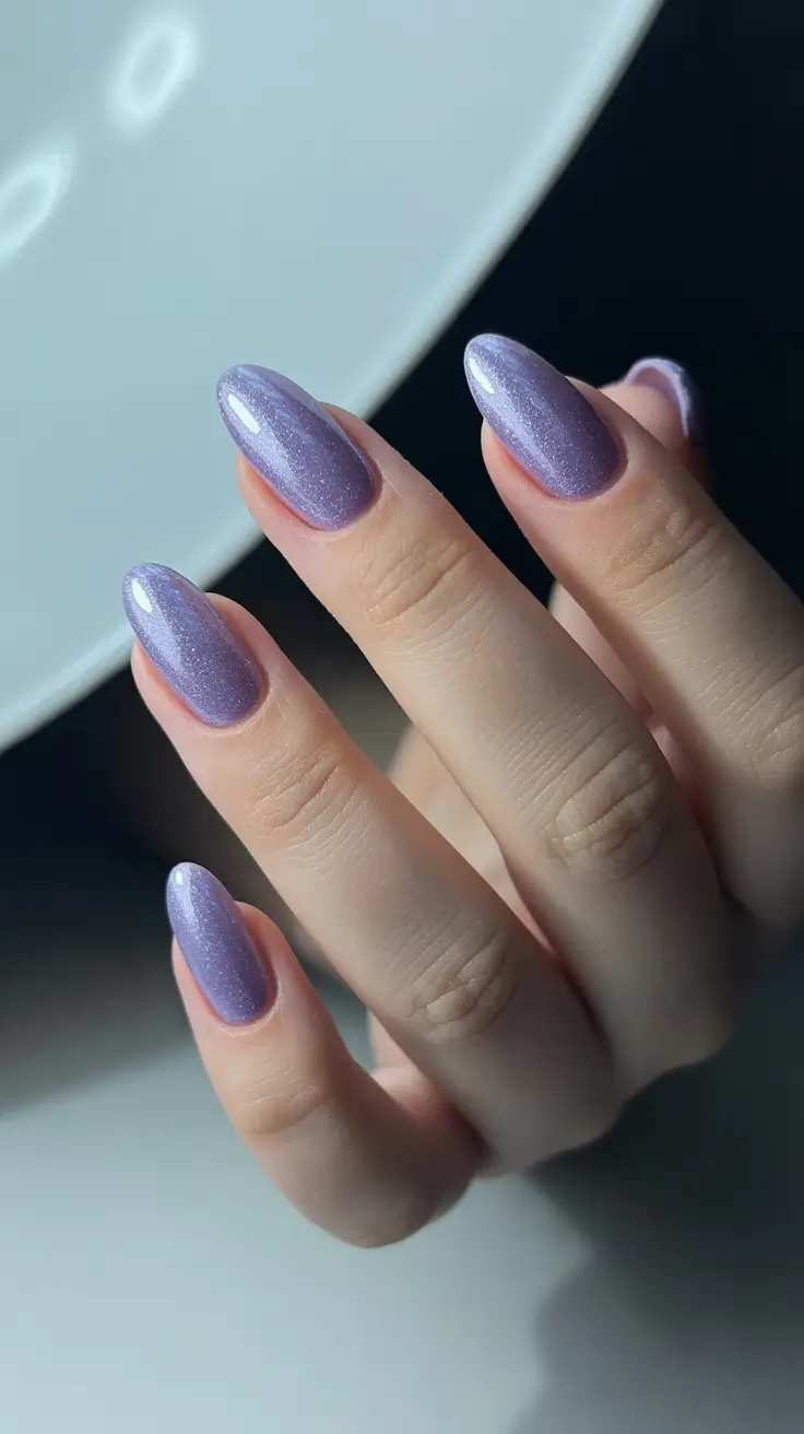 neutral winter nails gel Lavender Moonlight