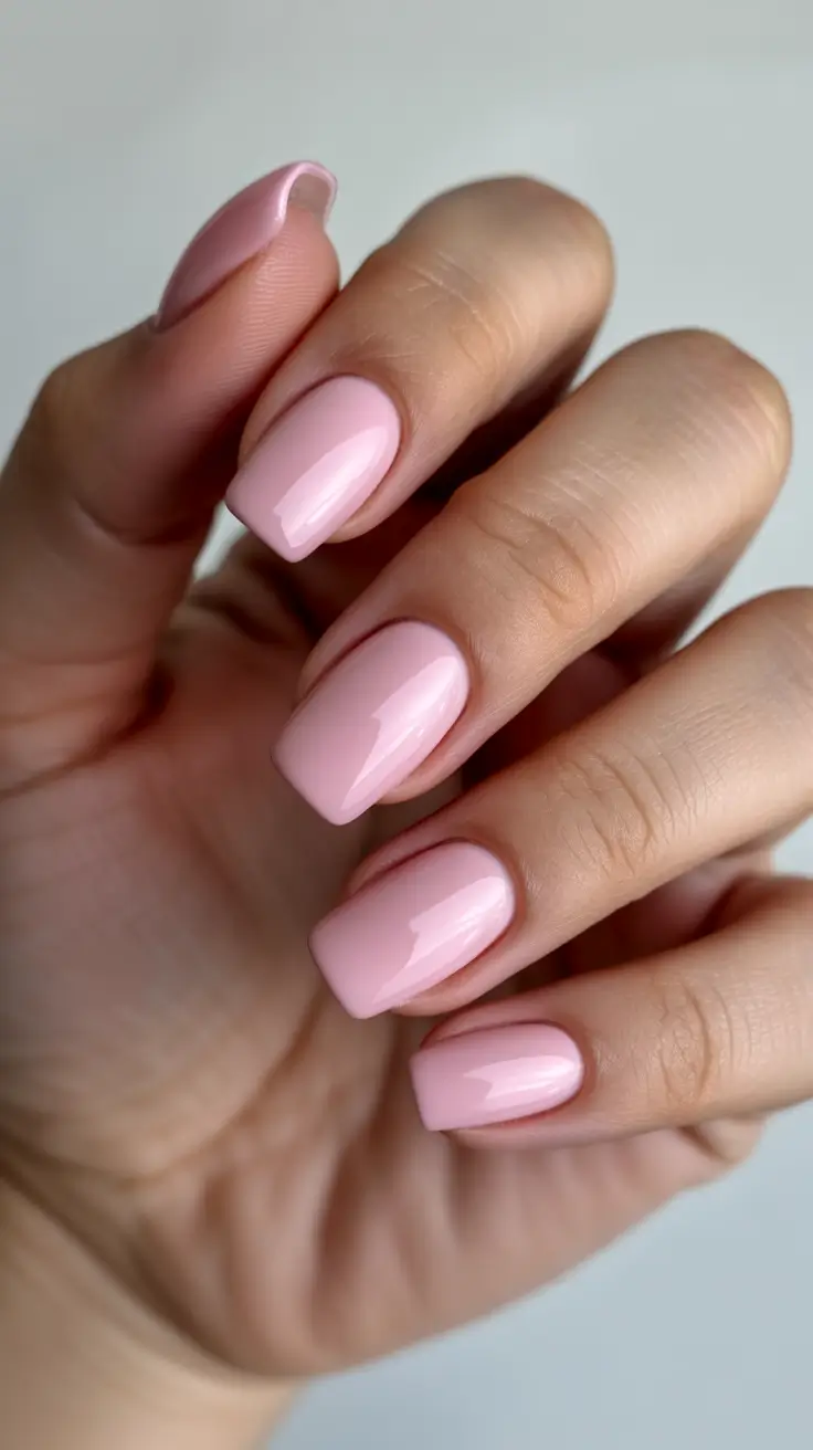 neutral winter nails dip short Frosted Blush