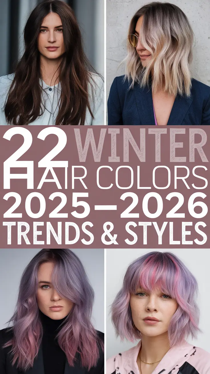 Winter Hair Colors 2025–2026 Trends & Styles: Cool, Soft & Bright Ideas for Blondes and Brunettes