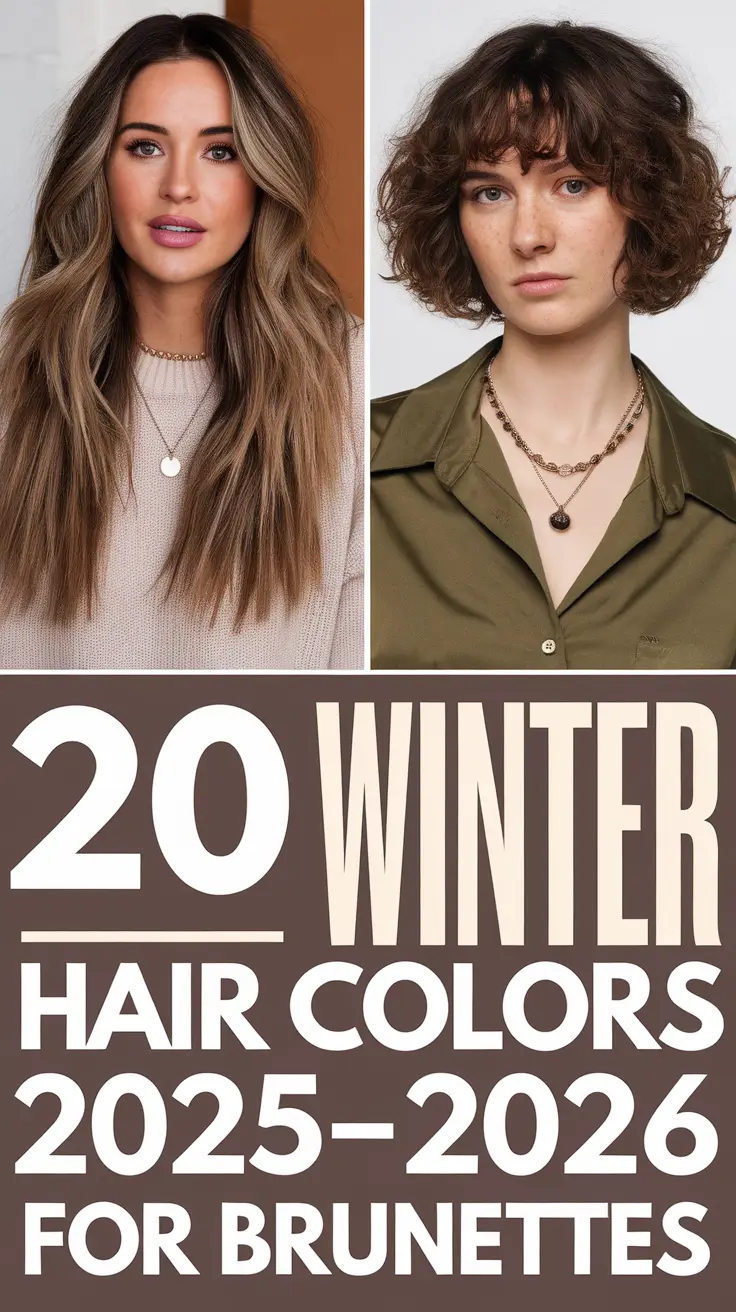 Winter Hair Colors 2025–2026 for Brunettes: Trendy Balayage, Warm Browns & Dark Chocolate Shades