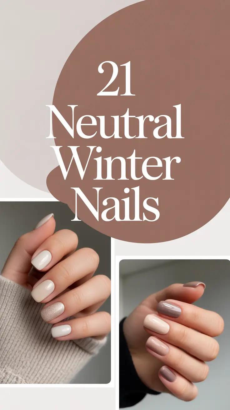 Neutral Winter Nails 2025–2026: Elegant Gel, Dip & Acrylic Design Ideas for Cold Days