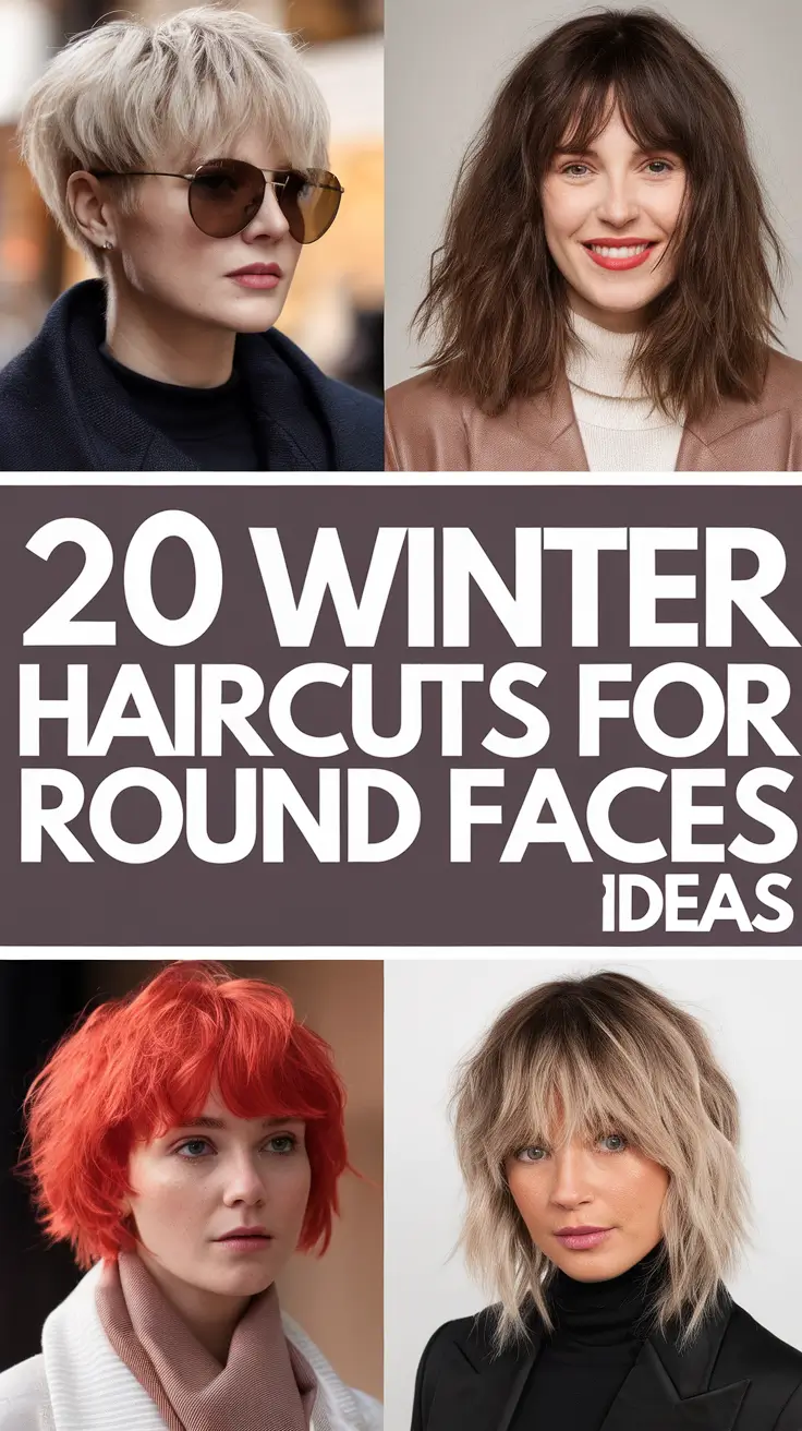 Winter Haircuts for Round Faces Ideas 2025 / 2026: Trendy Medium & Long Cuts for a Fresh Winter Look