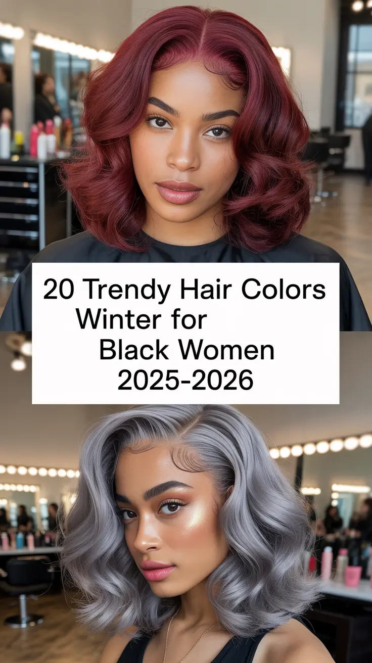 Trendy Hair Colors Winter for Black Women 2025–2026: Warm, Chic & Unforgettable Looks
