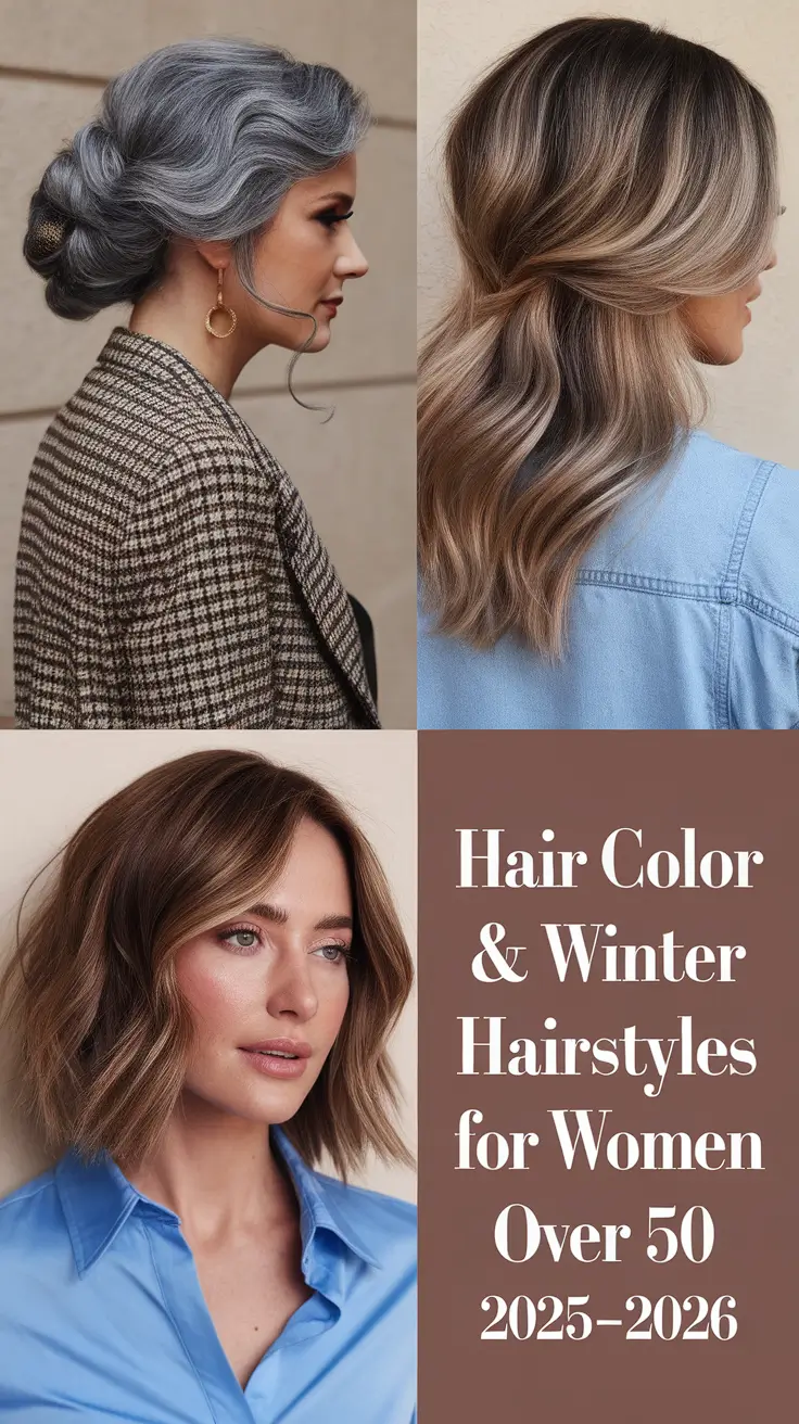 Hair Color & Winter Hairstyles for Women Over 50: 2025–2026 – From Short Pixie to Long Bob