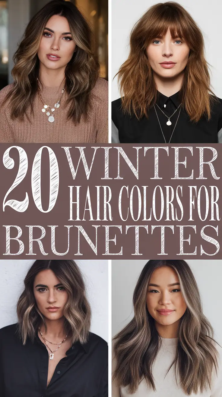 Winter Hair Colors 2025–2026 for Brunettes: Trendy Balayage, Warm Browns & Dark Chocolate Shades
