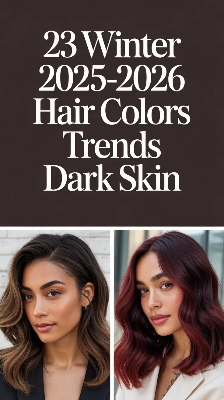 Winter 2025–2026 Hair Colors Trends for Dark Skin: Chic Ideas for Every Tone and Woman