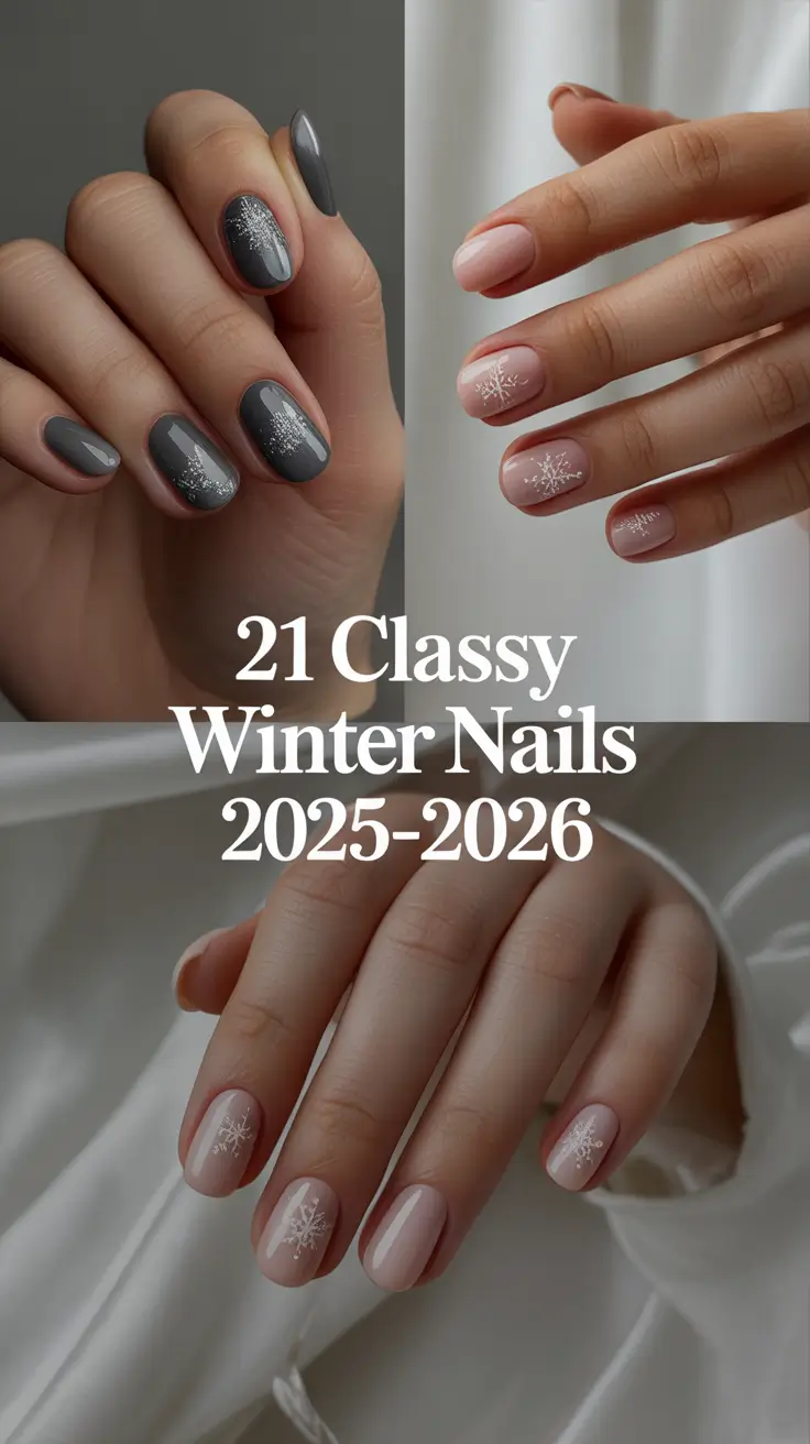 Classy Winter Nails 2025–2026: Simple, Chic & Trendy Designs for the Cold Season