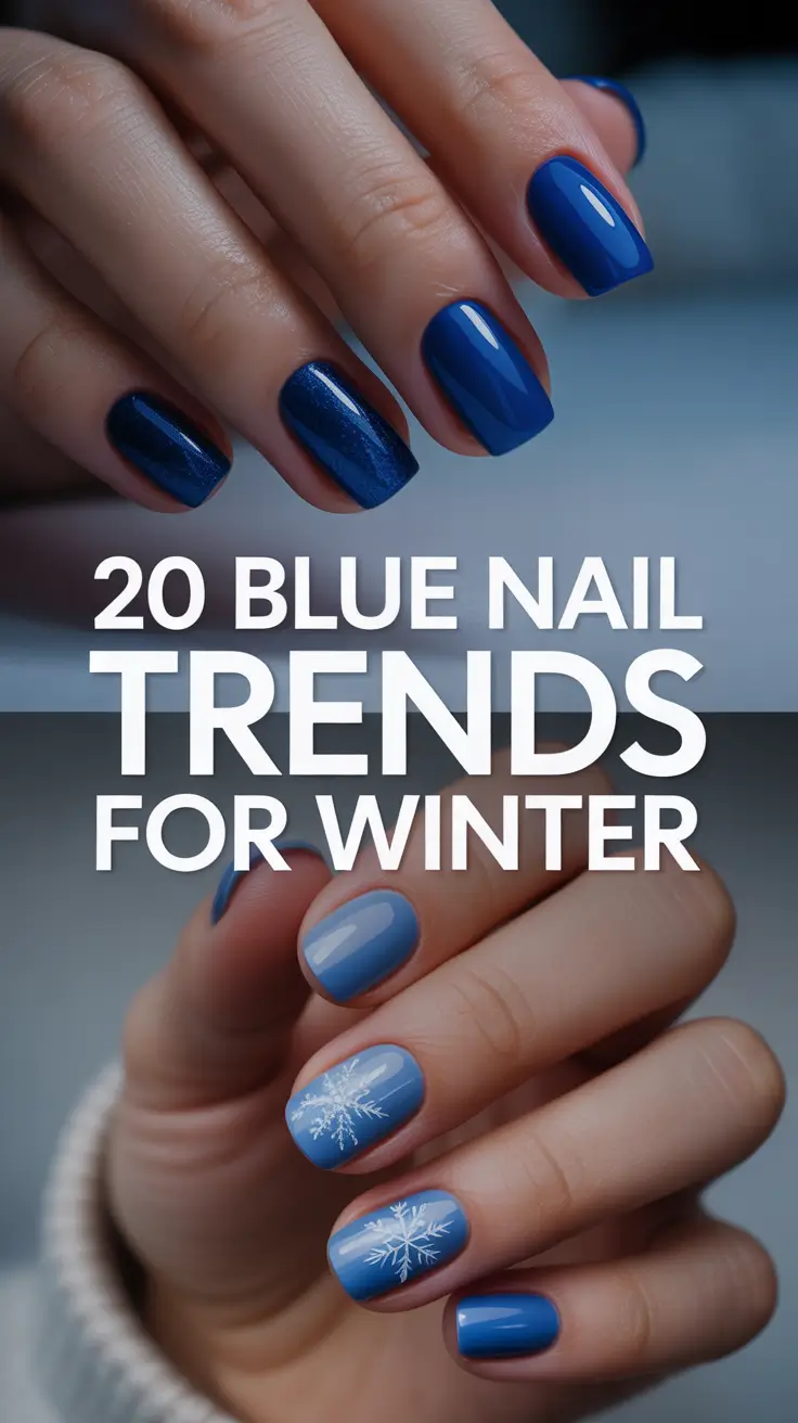 Blue Nail Trends for Winter 2025–2026: Icy Royal Designs That Sparkle All Season