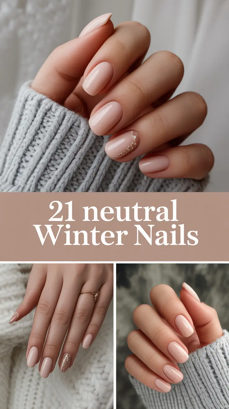 Neutral Winter Nails 2025–2026: Elegant Gel, Dip & Acrylic Design Ideas for Cold Days