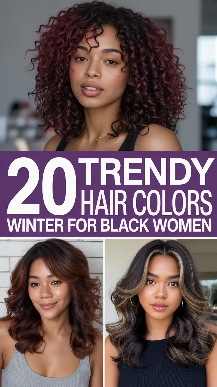 Trendy Hair Colors Winter for Black Women 2025–2026: Warm, Chic & Unforgettable Looks
