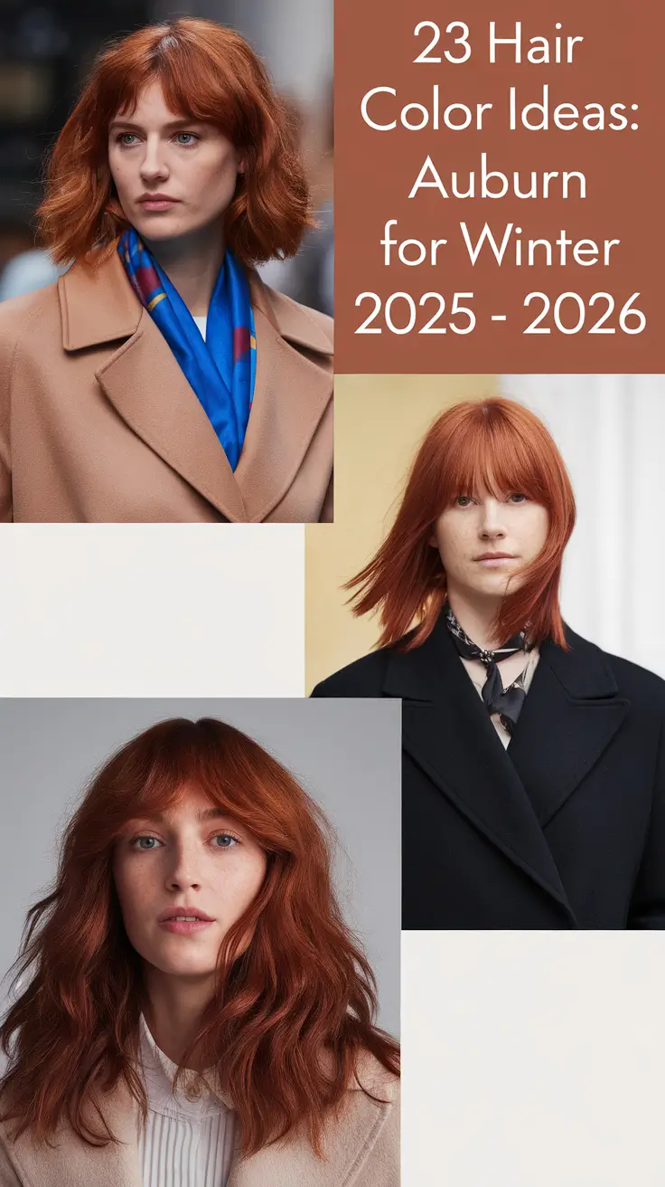 Hair Color Ideas: Auburn for Winter 2025–2026 — Warm, Glowing Shades to Inspire Your Next Look